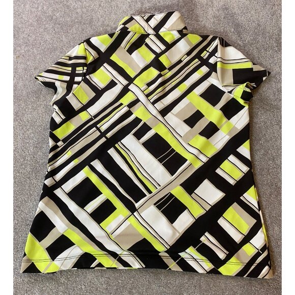 Chicos Weekends Womens Multicolored Short Sleeve Tops Size 1 Medium. - Picture 3 of 11